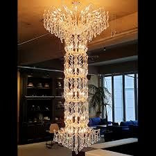 HDC 64 Lights Regal Cascade Crystal Tower Double Height Italian Chandelier