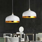 HDC CasaDome White Pendant Light with Gold Accent Ring For Living Room