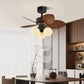 Hdc Tropical Ceiling Fan With Led Light And Remote Control 28 Inch Palm Reversible Fan Light 5 Leaf Blades And Balance Clips