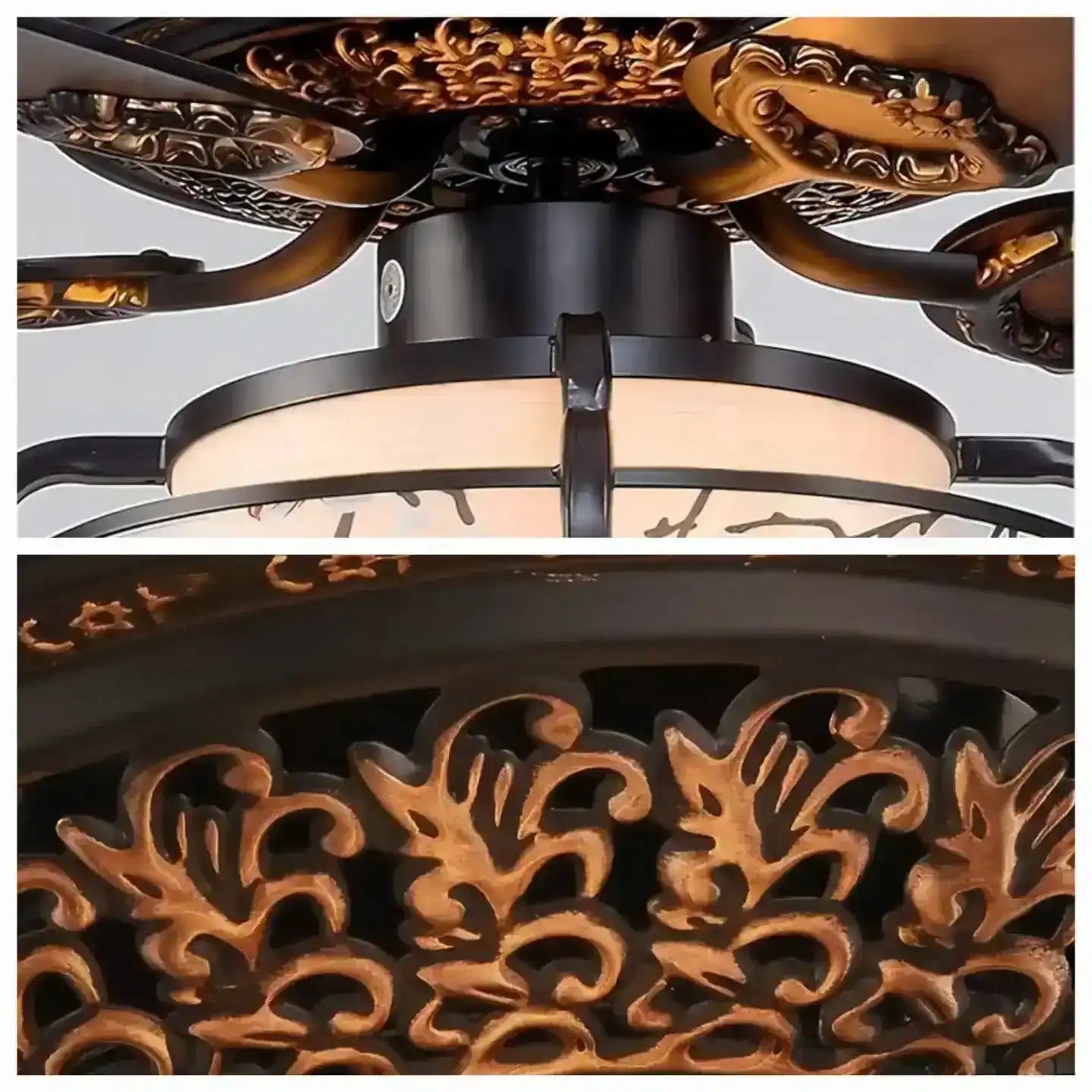Hdc 52 Inch Retro Style Ceiling Fan Light With Remote Control Ceiling Fan Chandelier