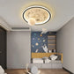 Hdc 500mm Contemporary Creative Resin Astronaut Planet Iron Acrylic LED Flush Mount Ceiling Light For Living Room