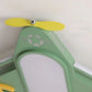 Hdc Aviator Kids Ceiling Light Airplane Shaped LED Fixture for Boys’ Bedroom | Soft White Glow | Green & Yellow Theme | Fun Aviation Design for Nursery, Study or Playroom