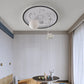 Hdc 500mm Contemporary Creative Resin Astronaut Planet Iron Acrylic LED Flush Mount Ceiling Light For Living Room