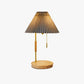 Hdc Retro Desk Lamp Pleated Frey Fabric Lamp Cover with Pull Chain - Warm White