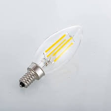 HDC  4W (E14) Warm Glow C35 LED Filament Candle Bulb – Pack of 2