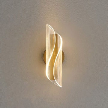 HDC Transparent 6w Curve Led Wall Lamp Bedside Light - Warm White