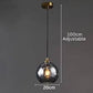Hdc Modern Smoky Glass Pendant Light Adjustable Hanging Ceiling Lamp with for Dining Room, Bedroom & Living Spaces