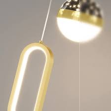 HDC Black Dual Element Pendant Light With Starry Reflection for Living Room