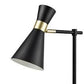 Hdc Black Floor Lamp with Metal Shade For Living Room, Bedroom