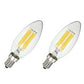 HDC  4W (E14) Warm Glow C35 LED Filament Candle Bulb – Pack of 2