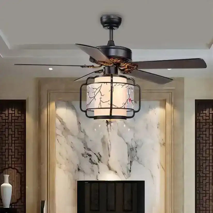 Hdc 52 Inch Retro Style Ceiling Fan Light With Remote Control Ceiling Fan Chandelier