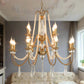 HDC 12 Light Clear Glass Italian Jewel Chandelier Ceiling Lights Hanging - Warm White