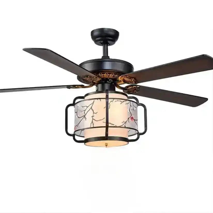 Hdc 52 Inch Retro Style Ceiling Fan Light With Remote Control Ceiling Fan Chandelier