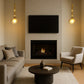 HDC Luxury Amber/Smoke Glass Pendant Light for Living Room & Bedroom