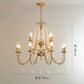 HDC 12 Light Clear Glass Italian Jewel Chandelier Ceiling Lights Hanging - Warm White
