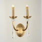 HDC 2 Light Vintage Brass Gold Italian Wall Light For Living Room Drawing Room Bedroom - Warm White