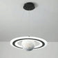 Hdc Modern 45W LED Room Planet Pendant Light with Ring Acrylic Decoration Living Room Chandelier For Kids Room