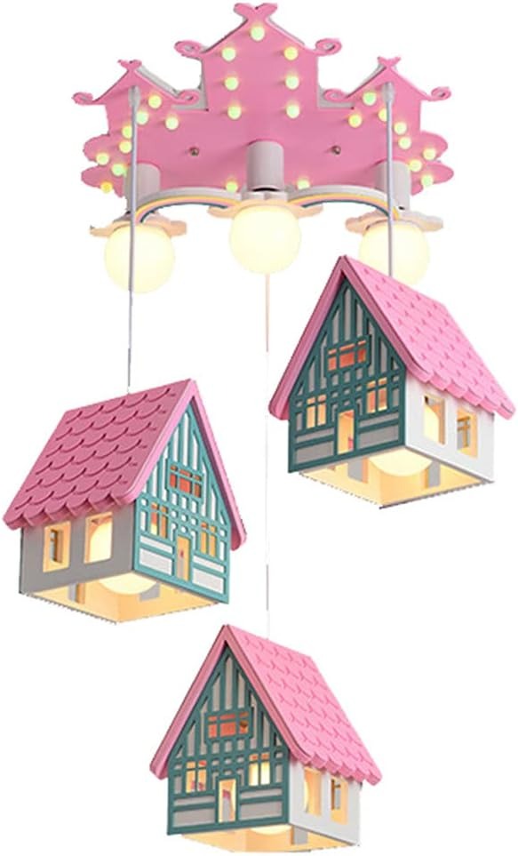 Hdc Whimsical House Ceiling Light – Kids Room Pendant with Colorful Cottage Design & Soft Warm Glow | Perfect for Girls' Bedrooms & Nurseries