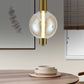 HDC 1 Light Amber Glass  Pendant Ceiling Light For Bedroom Dining Room - Warm White