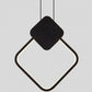 HDC Led 1 Light Modern Pendant Lighting Bedside Minimalist Aluminium - Black (Square)