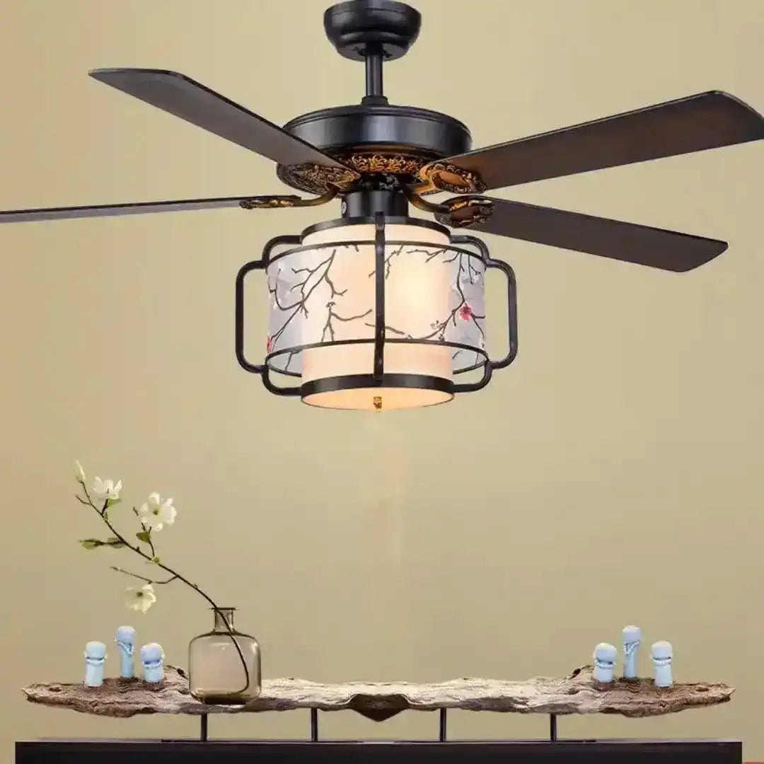 Hdc 52 Inch Retro Style Ceiling Fan Light With Remote Control Ceiling Fan Chandelier