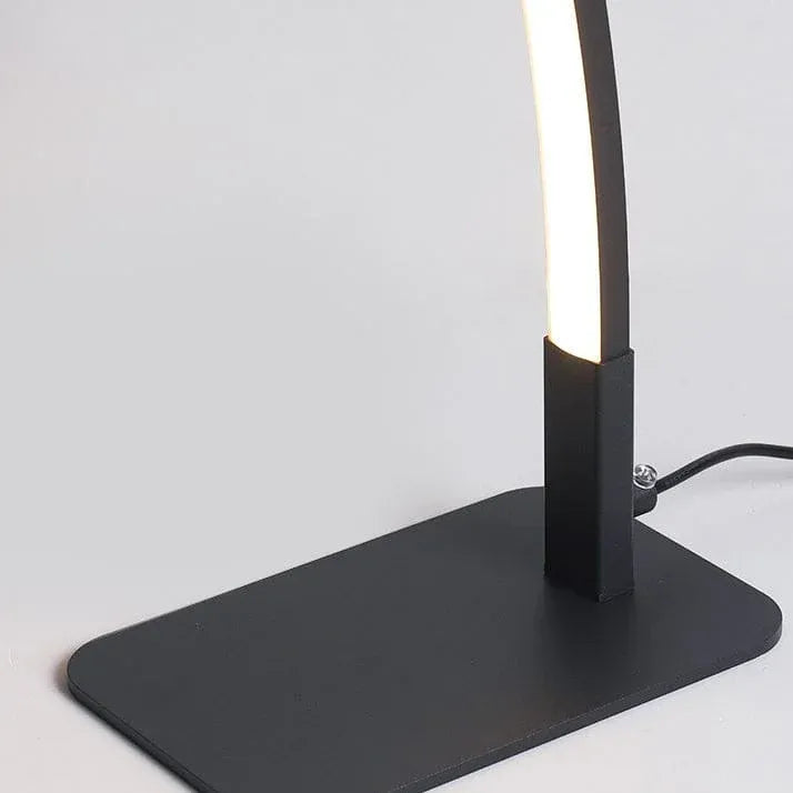 Hdc Shower Head Desk Lamp Black Linear Arc Shape Table Lamp - Tricolor