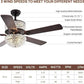 Hdc 52 inch crystal Ceiling Fan Chandelier 52 Inch Gold Light Led 3 Color Setting Control With Remote