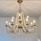 HDC 12 Light Clear Glass Italian Jewel Chandelier Ceiling Lights Hanging - Warm White