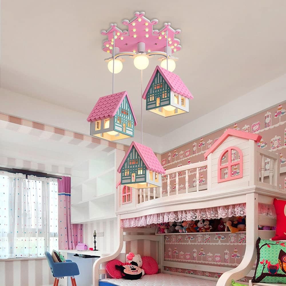 Hdc Whimsical House Ceiling Light – Kids Room Pendant with Colorful Cottage Design & Soft Warm Glow | Perfect for Girls' Bedrooms & Nurseries
