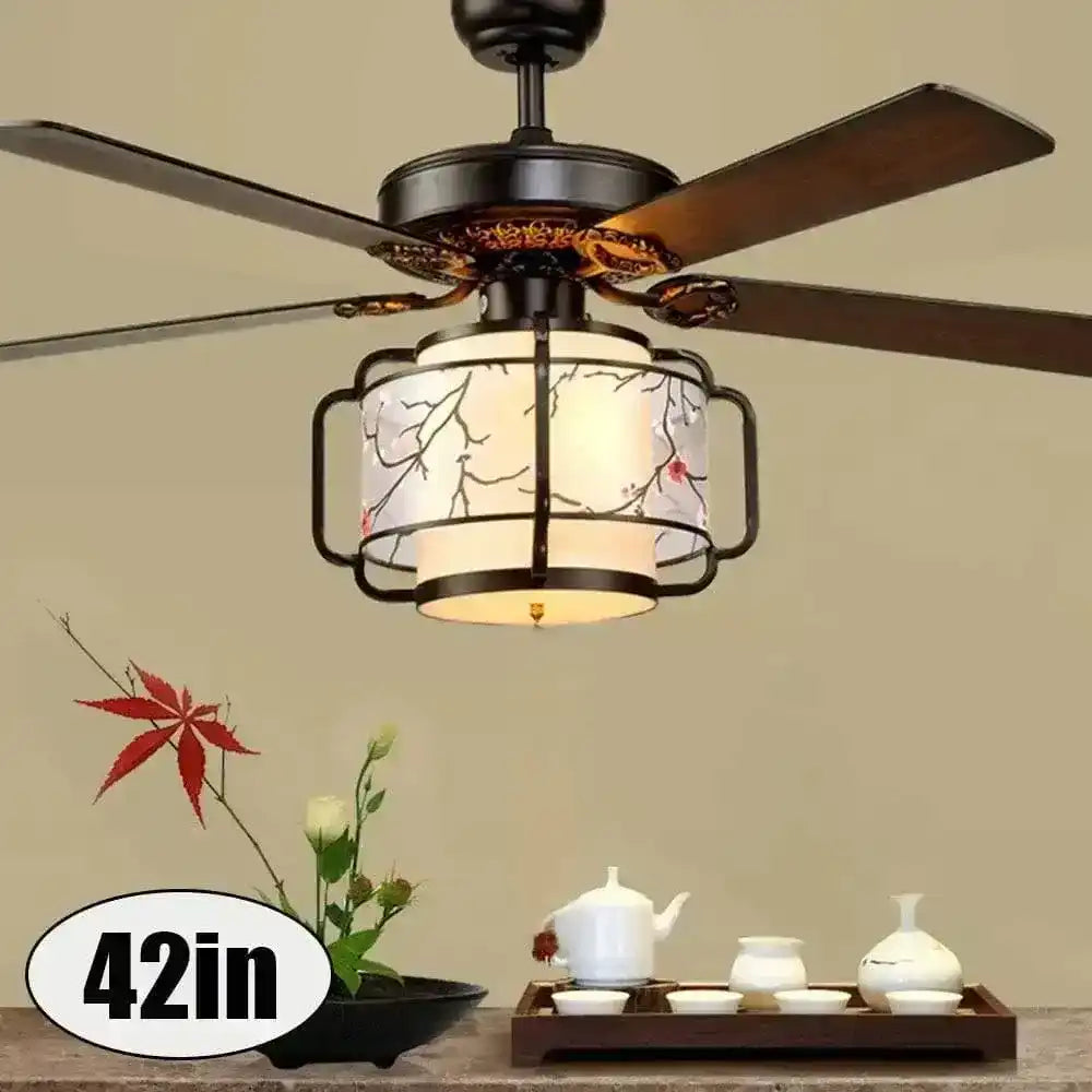 Hdc 52 Inch Retro Style Ceiling Fan Light With Remote Control Ceiling Fan Chandelier
