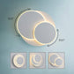 HDC White Sconce Wall Lights 360 Degrees Round Led Wall Lamp For Bedroom Living Room
