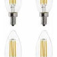 HDC  4W (E14) Warm Glow C35 LED Filament Candle Bulb – Pack of 2