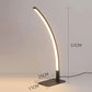 Hdc Shower Head Desk Lamp Black Linear Arc Shape Table Lamp - Tricolor