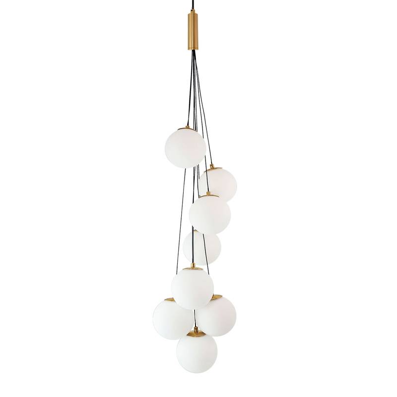 HDC 9 Light Led Gold Frosted Ball Pendant Lamp Ceiling Light For Home And Office - Warm White