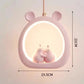 Hdc Kids’ Pink & Blue Bear Cute LED Pendant Light for Childrens Room Bedroom Nursery Kids Lights