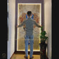 Hdc Modern Aestheticism Elephant Artwork Living Room Arts Home Framed Customized and Picture Crystal Custom Led Painting Posters for Wall Paintings (24*48 IN)