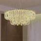 Hdc Modern Geometric Double Linear Design Luxury American Ball Crystal Chandelier