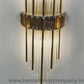 Hdc Modern Golden Wall Light With Crystal Bars for Bedroom Living Room Hallway Entrance Dressing Table