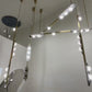 HDC Modern Charcoal Grey LED Chandelier for Living Room