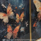 Hdc Modern Crystal Painting Set Painting of Ethereal Butterfly Wings Crystal Glass Painting  for Home Decoration And Office Decor with Golden Frame Canvas Print- 3 Pieces, 16x24 inches
