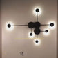 HDC Nordic 6 Heads Wall Light Bedroom Bedside Wall Lamp Aisle Corridor Black