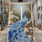 Hdc  Modern Aestheticism Home Decor HD Printed Canvas Of Peacock LED Lights Luxury Modern Art Crystal Porcelain Led Wall Painting (24*48 IN)