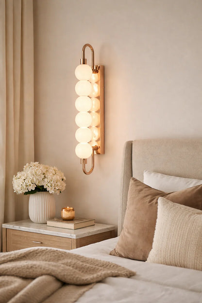 HDC Modern Gold Bubble Glass LED Wall Light for Bedroom, Living Room