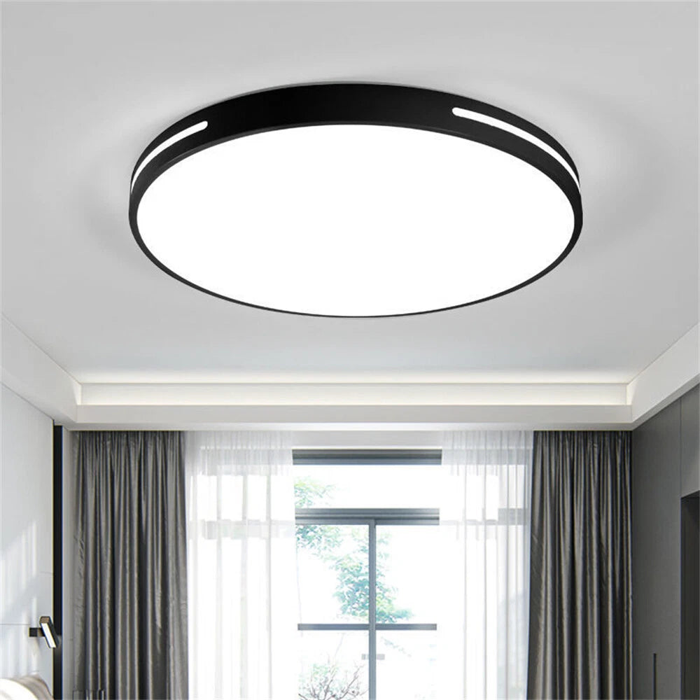 HDC Modern Black 470MM Round LED Ceiling Light for Bedroom, Living Room