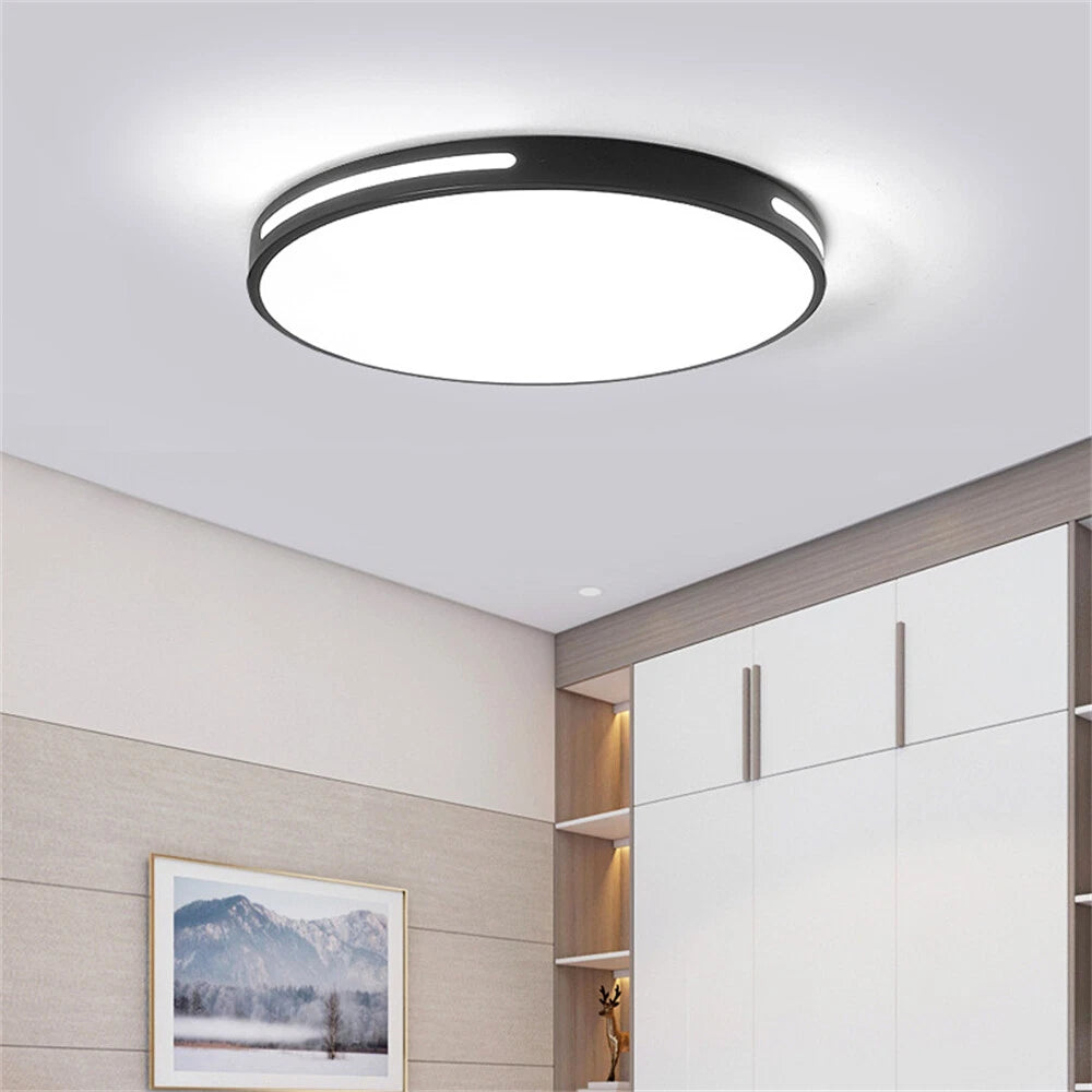 HDC Modern Black 470MM Round LED Ceiling Light for Bedroom, Living Room