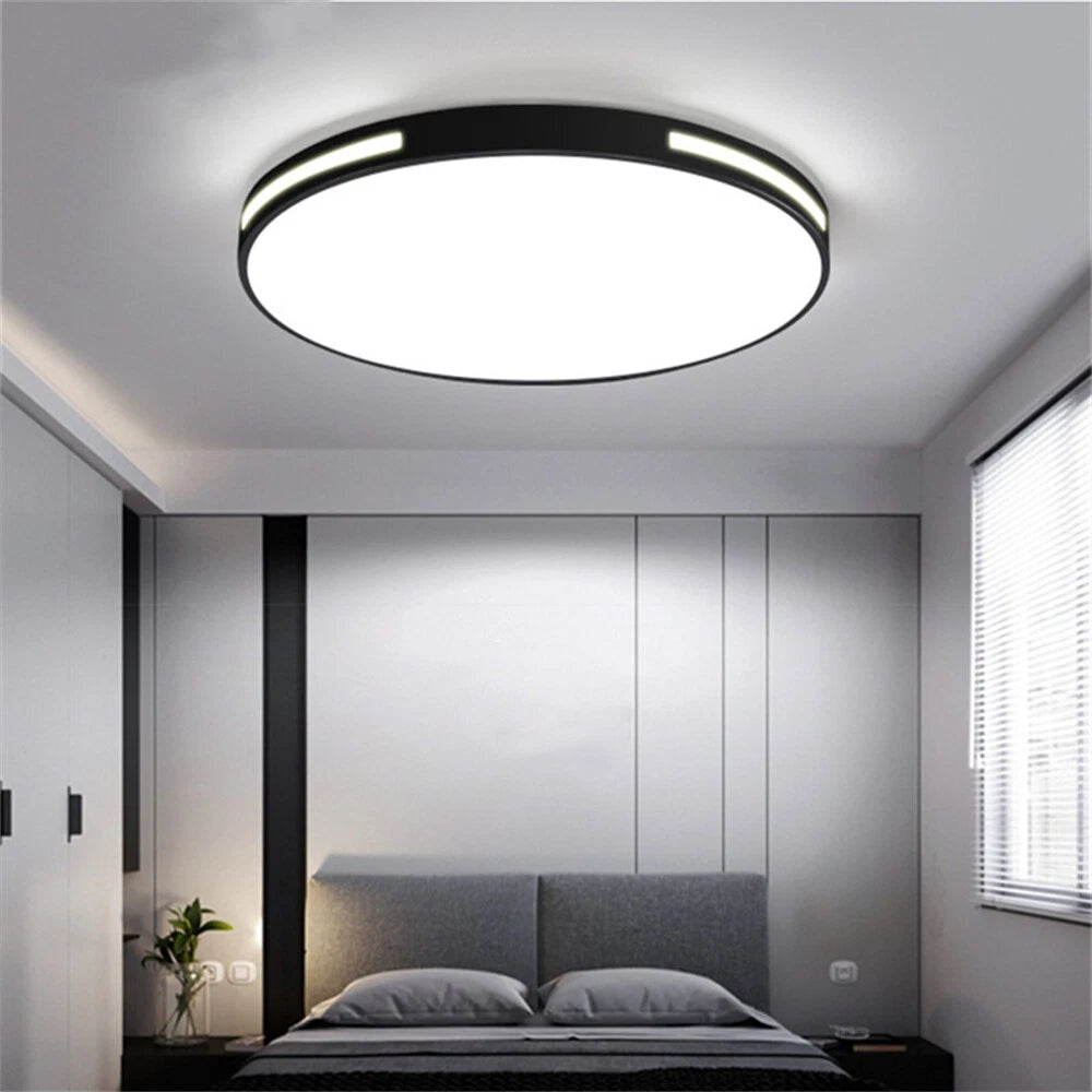 HDC Modern Black 470MM Round LED Ceiling Light for Bedroom, Living Room