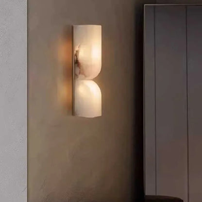 HDC Luxury Marble Finish Vertical LED Wall Light for Modern Interiors