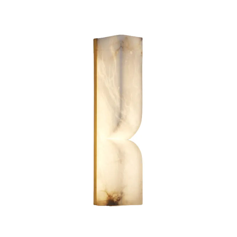 HDC Luxury Marble Finish Vertical LED Wall Light for Modern Interiors