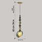 HDC Luxury Amber/Smoke Glass Pendant Light for Living Room & Bedroom