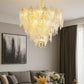 HDC 800mm Golden Celestia Cascade Crystal Chandelier for Living Room
